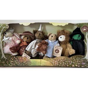 Boyds Bears Wizard of Oz #567934 Plush Glinda Dorothy Lion Scarecrow Set of 6